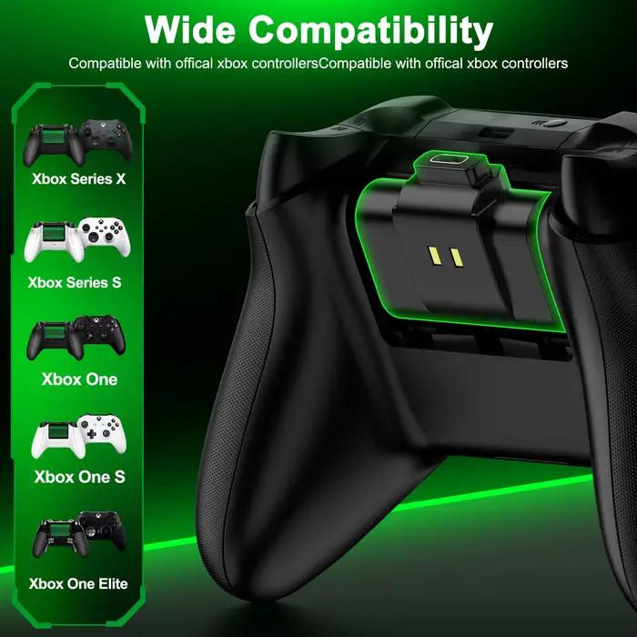 Batterie rechargeable BEBONCOOL B100 2 X4800mWh pour manette Xbox Series X/S/Xbox One S/X avec câble de charge