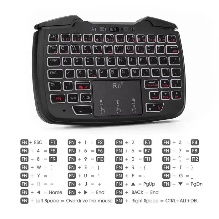 Mini clavier sans fil Rii RK707