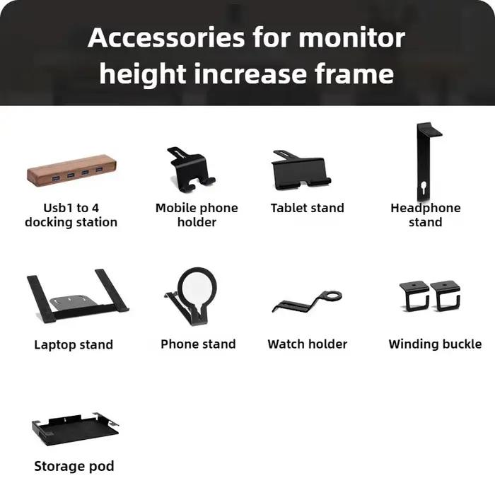 Support augmentant la hauteur du moniteur d'ordinateur