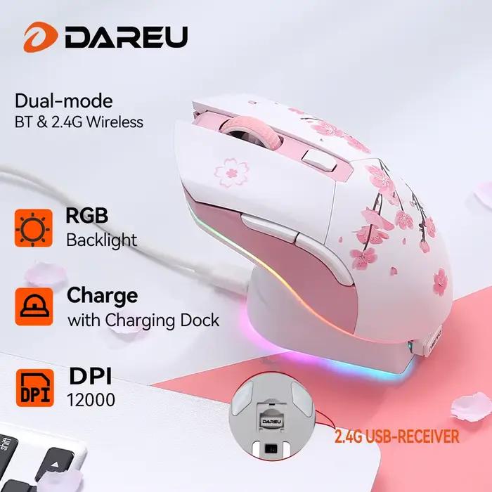 Souris de jeu filaire sans fil RVB 2.4G