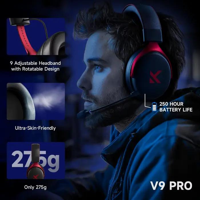 MCHOSE V9 Pro casque de jeu sans fil son Surround