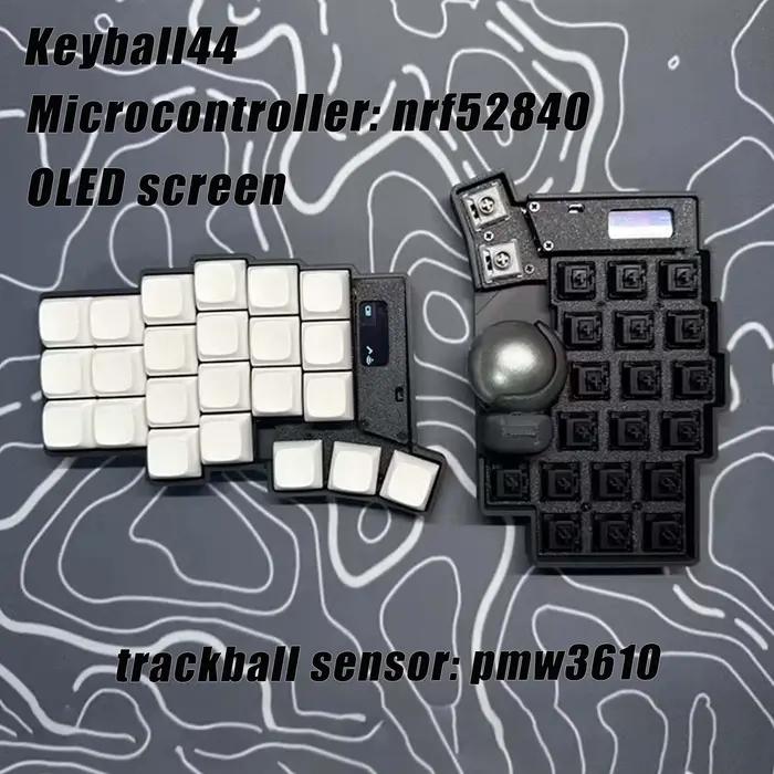 Keyball 39/44/61 Kit de clavier fendu avec écran OLED Trackball personnaliser bricolage Kit de claviers mécaniques divisés sans fil Support ZMK