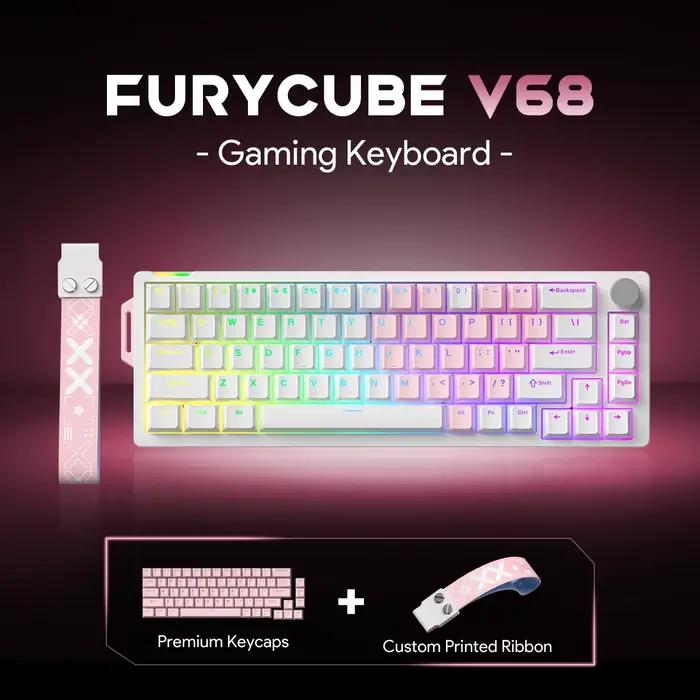 Clavier mécanique FURYCUBE V68 à 68 touches