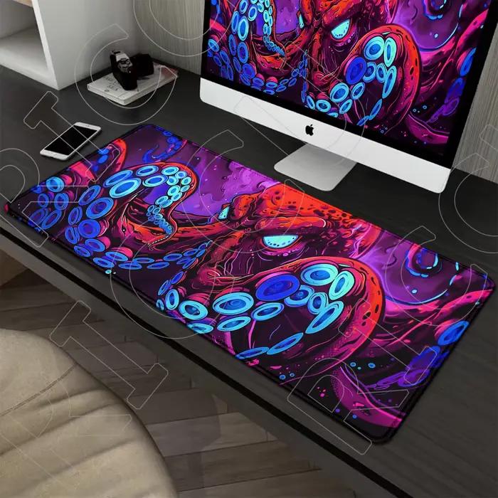 Tapis de souris punk poulpe monstre de mer