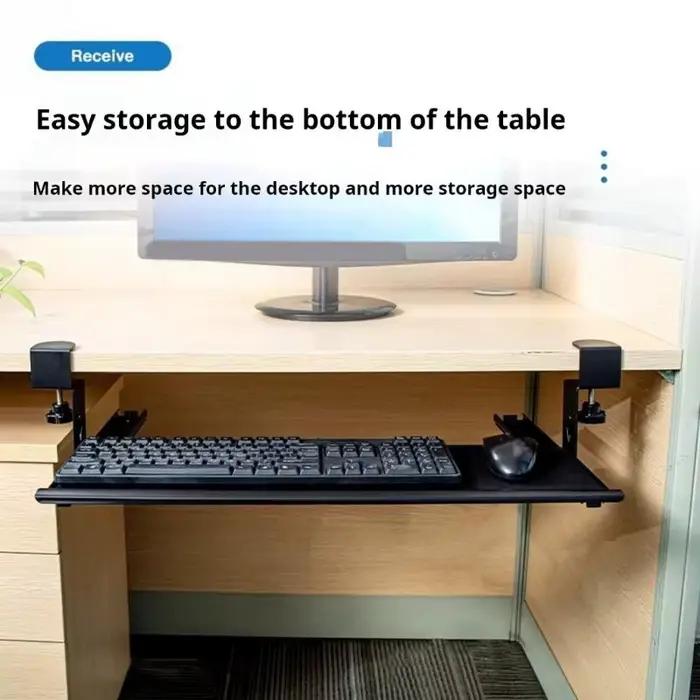 Support clavier sous le bureau