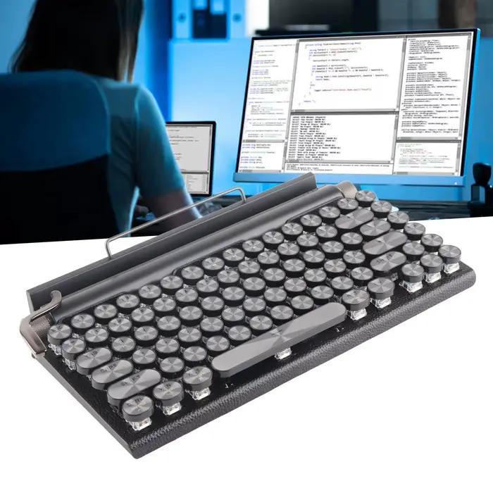 Vopewriter-Clavier mécanique vintage sans fil 83 prédire