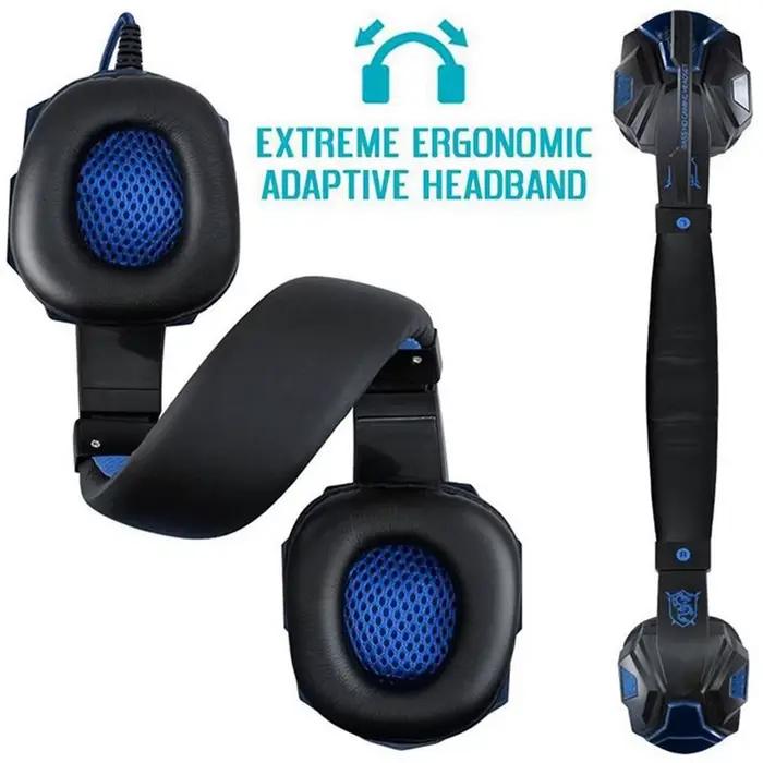 Casque de jeu filaire avec microphone réglable à 120 °