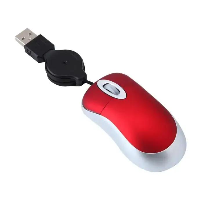 Mini souris filaire rétractable Portable pour ordinateur