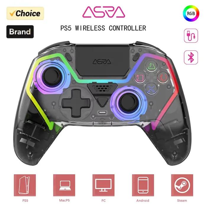 Manette de jeu transparente pour PS5/PC/iOS/Android/Steam