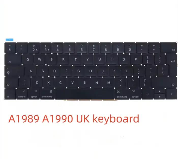 Clavier d'ordinateur portable US/UK/SP/RU/FR pour MacBook Pro Retina 13 "A1989 15" A1990 remplacement