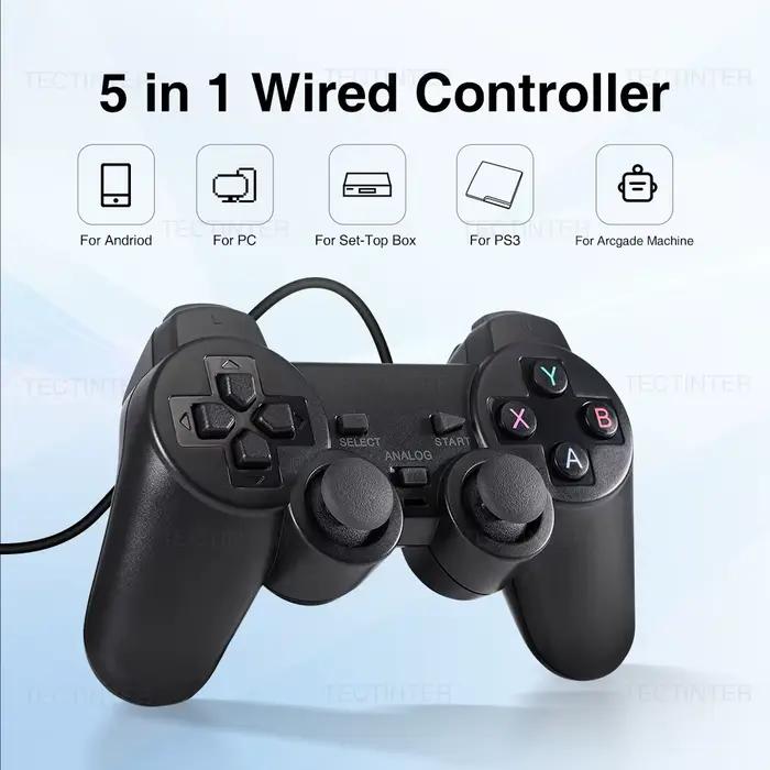 Manette de jeu USB filaire pour PS3