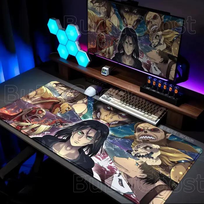 Nouveau Cool Anime attaque sur Titan grand tapis de souris ordinateur