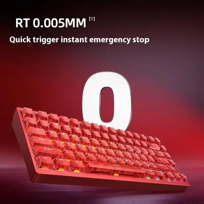 IROK MG75 PRO MG75 Max clavier mécanique de jeu magnétique RT0.001mm 8K 0.125ms retard aluminium rvb échange à chaud clavier de jeu filaire