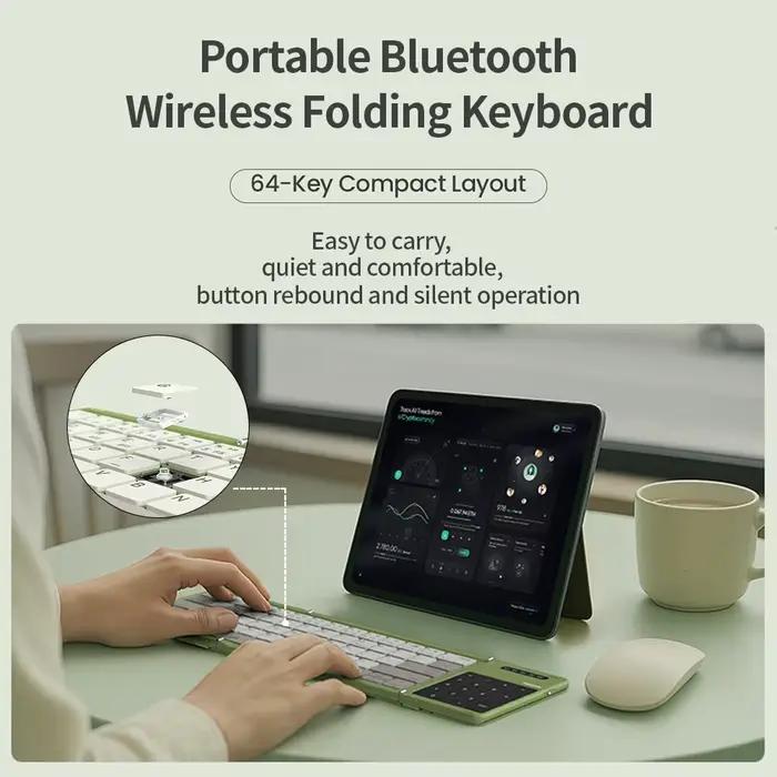 NILLKIN clavier Bluetooth pliant avec pavé tactile pour Smartphone Windows IOS Android PC bureau Mini