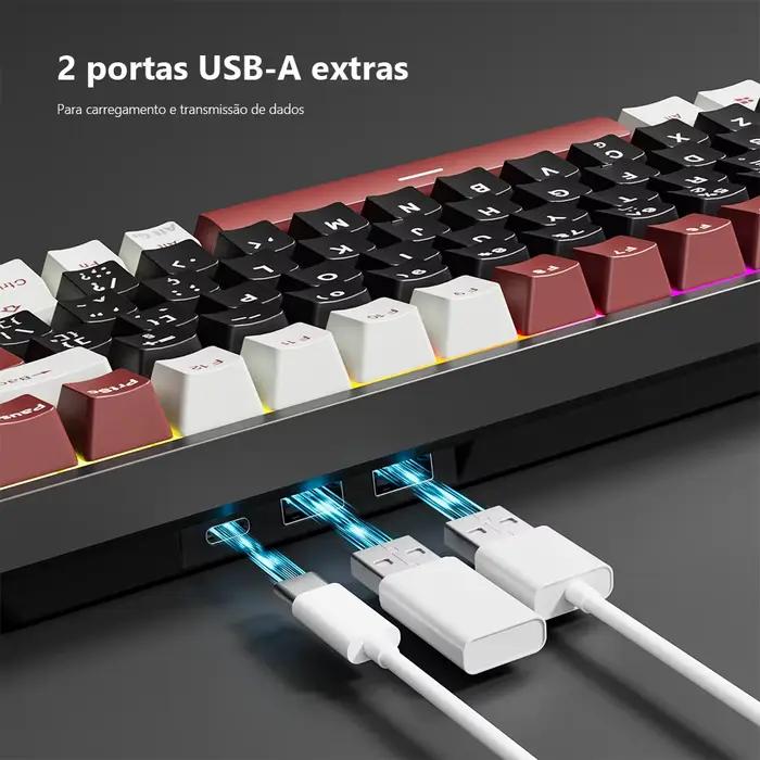 RK Royal Kludge RK84 clavier de jeu mécanique brésilien 84 touches rvb Tri-Mode BT5.0/2.4G/claviers sans fil filaires remplaçables à chaud