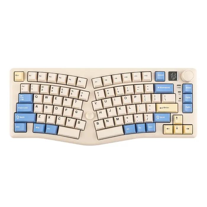 Clavier mécanique LEOBOG A75 Alice Layout joystick sans fil filaire interrupteurs noirs bleus couleurs argent noir blanc pour gamer créateur