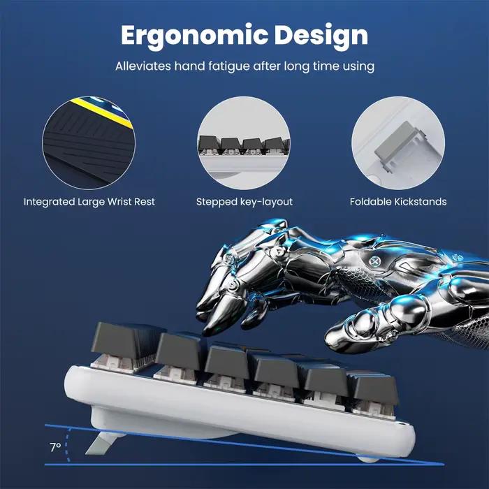 RK ROYAL KLUDGE RK918 clavier mécanique filaire 108 touches 100%