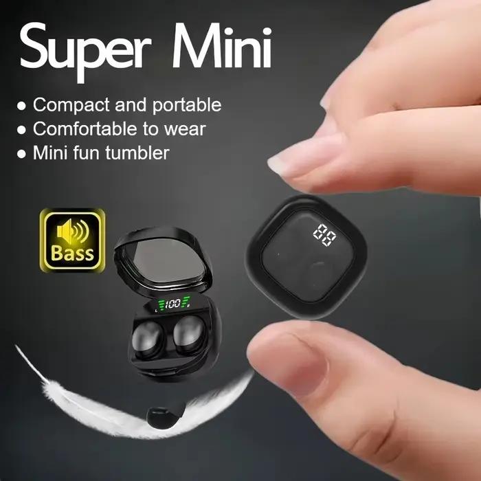 Ecouteurs intra-auriculaires Bluetooth 5.3 waterproof invisible pour sommeil travail sport et divertissement haut-parleurs 2 basses profondes dynamiques rechargeables autonomie longue confortables