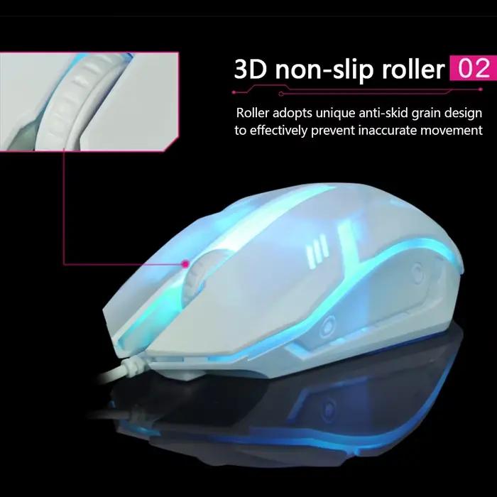 Souris de jeu Limei S1 E Sport LED rétro éclairée filaire USB pour bureau et portable occasionnelle ou quotidienne gaming