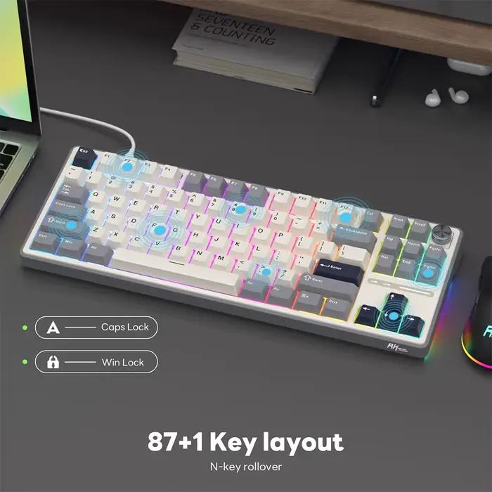 Royal Kludge Gasket-Clavier mécanique filaire RK R87Pro