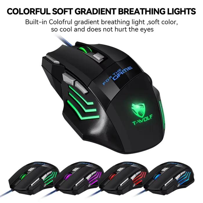 Souris de jeu filaire T-WOLF