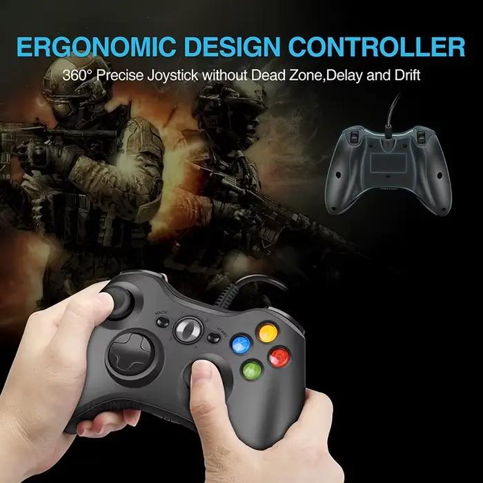 Manette de jeu filaire USB pour Console Xbox360 Joypad pour Win 7/8/10 PC