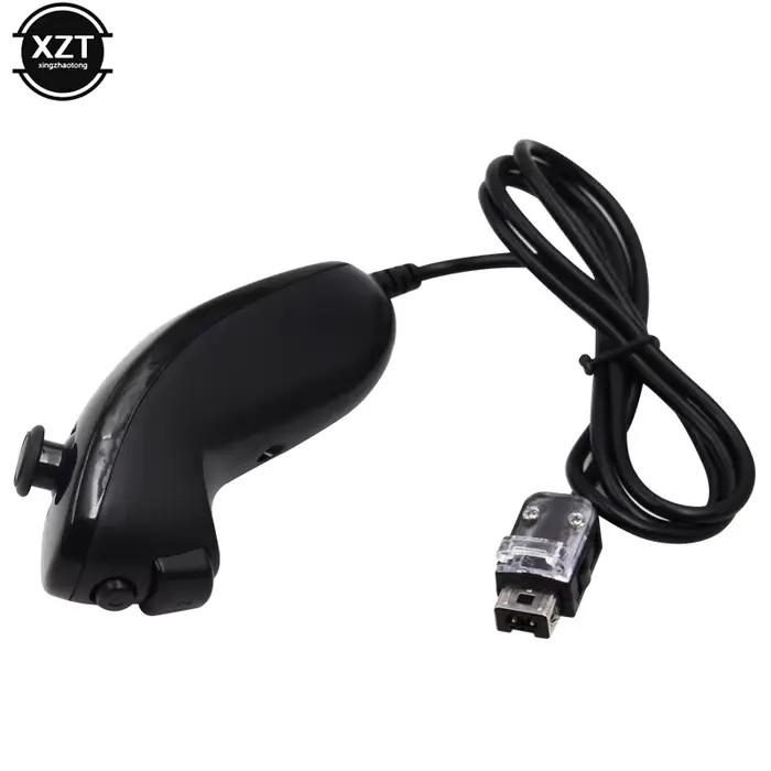 Nunchuck filaire pour Nintendo WIIU/WII contrôleur de jeu poignée de jeu incurvée à la main
