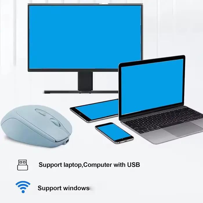 Souris d'ordinateur sans fil Rechargeable 2.4G