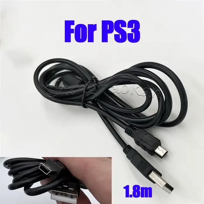 Câble de Charge USB pour Manette PS3 Cordon de Charge 1.8M avec Anneau Magnétique pour Manette de Console de Jeu Sans Fil Occasions Spéciales Gaming