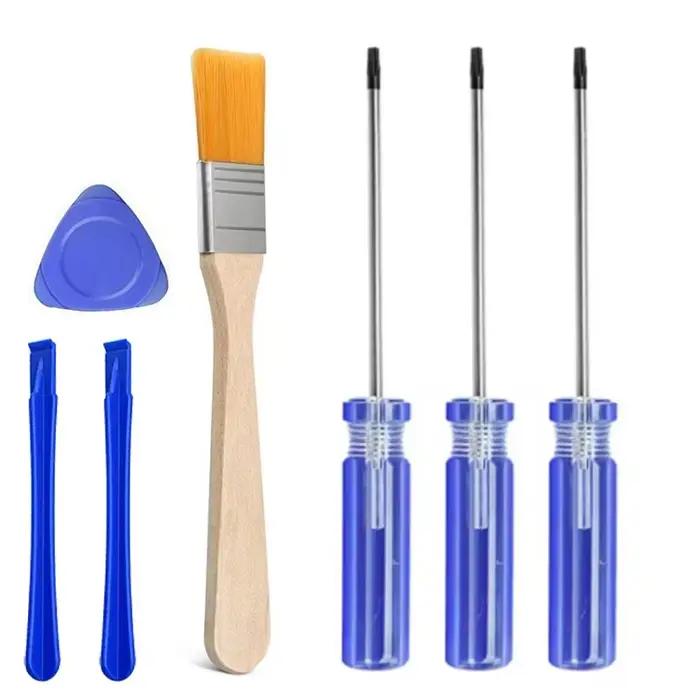 Kit d'outils de réparation de manette 7 en 1 avec brosse et outil d'ouverture pour Xbox One