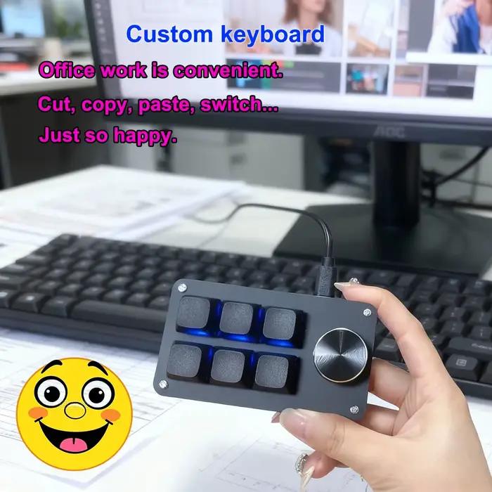 Clavier multimédia 6 touches + bouton unique