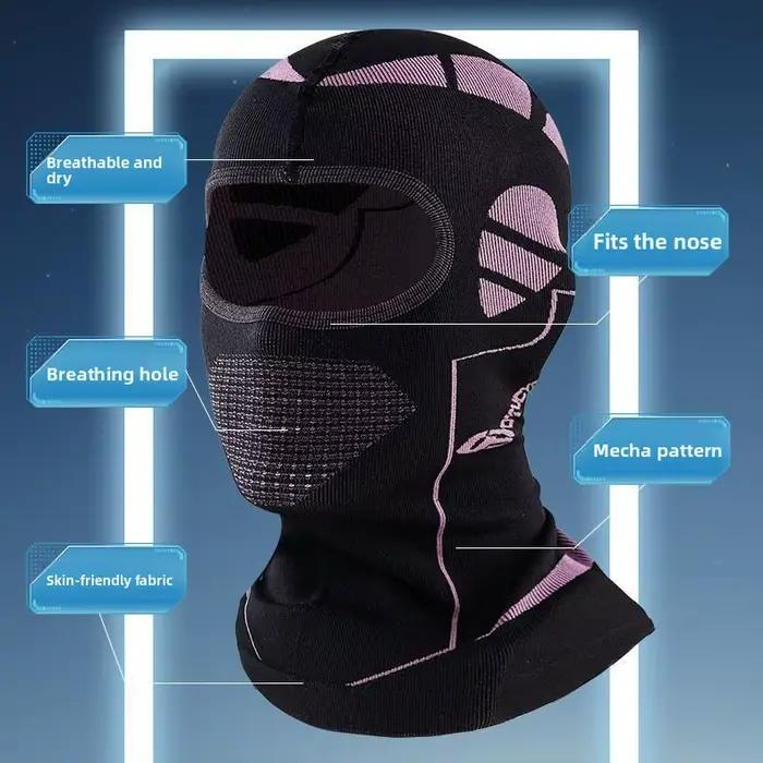 Cagoule de moto d'hiver, masque de Ski chaud coupe-vent pour hommes et femmes, doublure de casque d'équitation