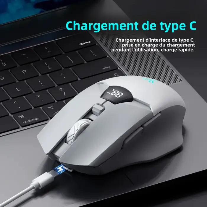 Souris Bluetooth sans fil avec affichage numérique de la batterie