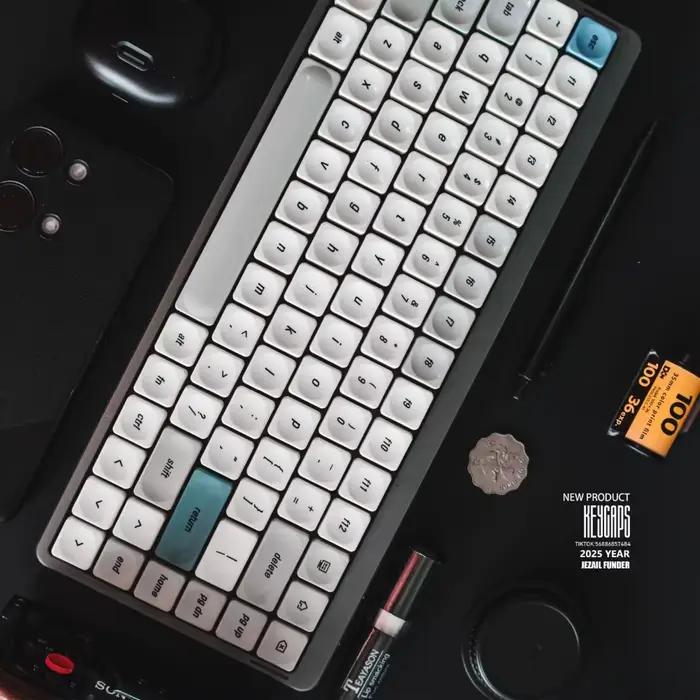 Déjà Vu thème profil bas Keycap PBT personnalisé Simple rétro gris clavier capuchon Original bureau jeu
