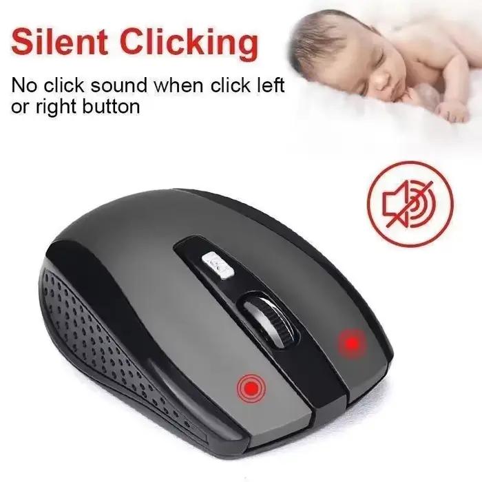 Souris sans fil pour ordinateurs portables et de bureau avec récepteur USB