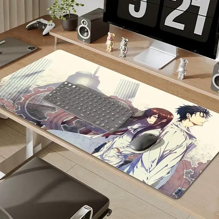 Steins Gate Mouse Pad Gamer Pad Grand tapis de souris de jeu XL