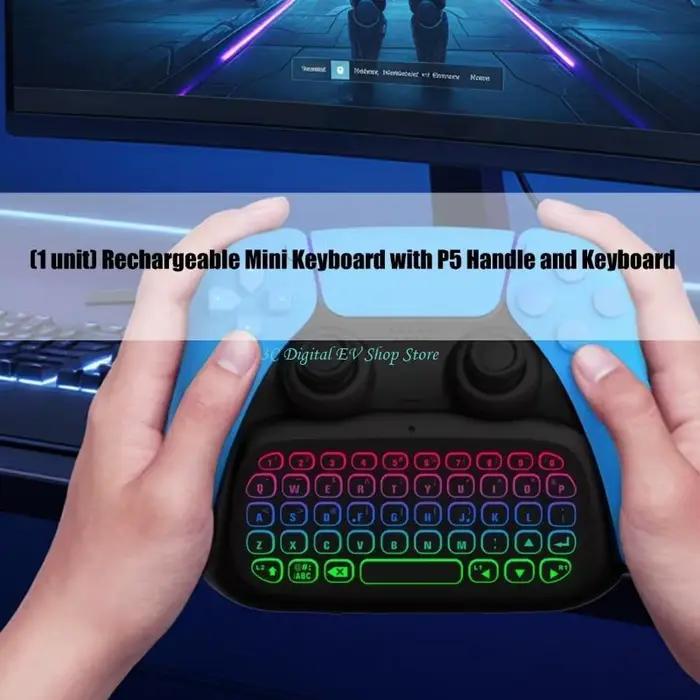 Mini clavier ABS E74D pour contrôleur avec rétro-éclairage pour les jeux sombres
