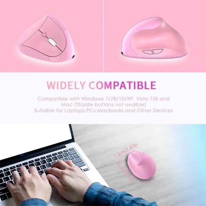 Souris verticale ergonomique sans fil 2.4G pour PC/ordinateur portable/ordinateur de bureau