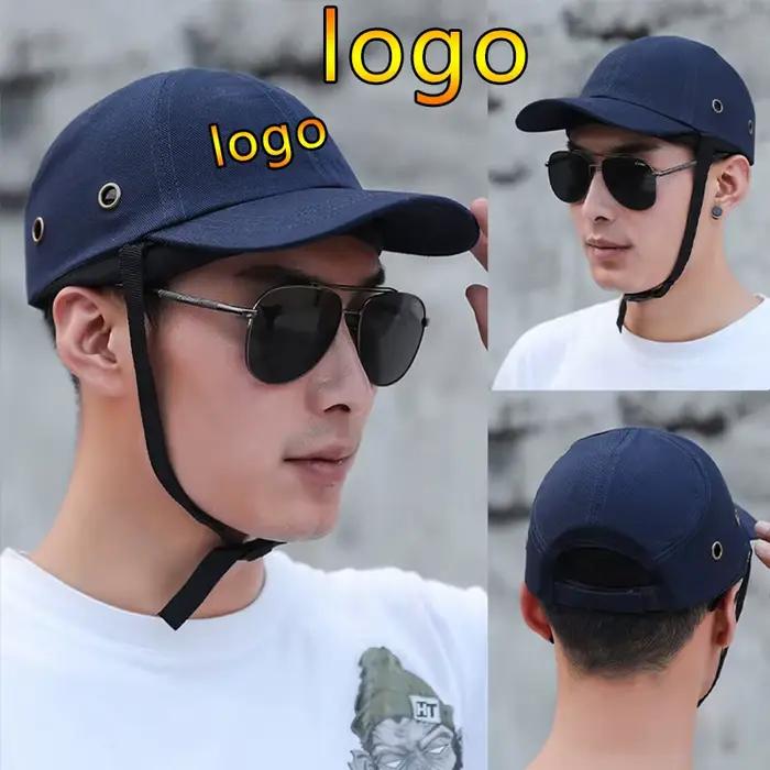 Chapeau de protection de sécurité avec logo personnalisé, casquette de protection de la tête, casques de sécurité au travail, coque intérieure en plastique, chapeaux de baseball, nouveau