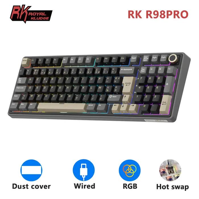 RK ROYAL KLUDGE R98Pro Clavier mécanique AZERTY français 98 touches