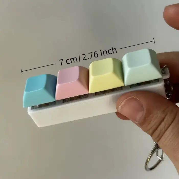 Relaxant bricolage clavier Fidget porte-clés Keycap touches bouton Clicker jouet soulagement du Stress passez le temps