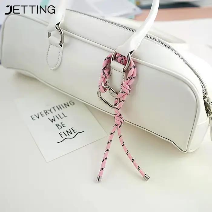 Breloque de sac tendance, accessoires de lanière de décoration, sac à main tressé, pendentif, lanières de clé
