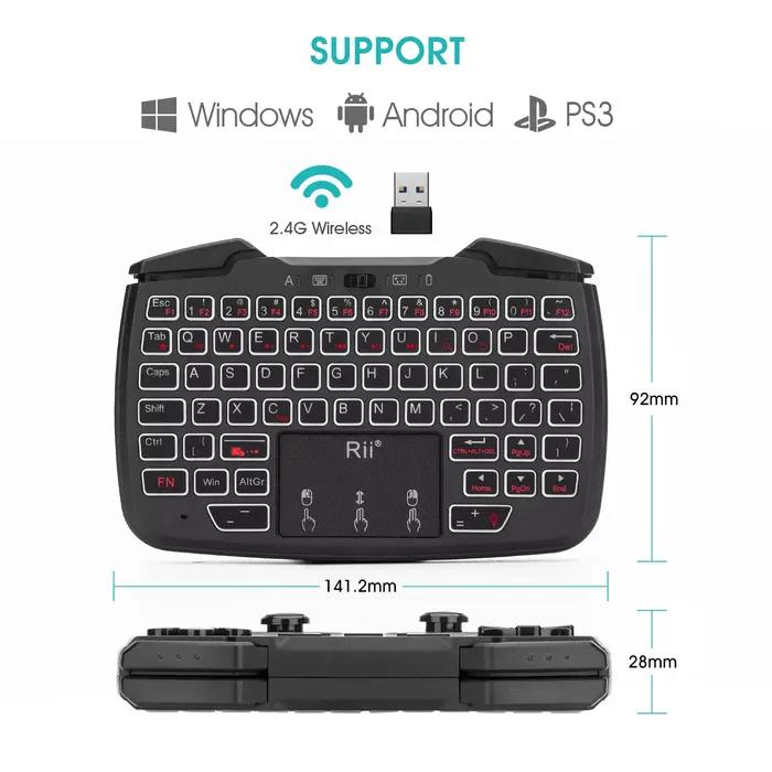 Mini clavier sans fil Rii RK707