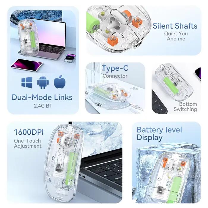 Souris sans fil Bluetooth 2.4G