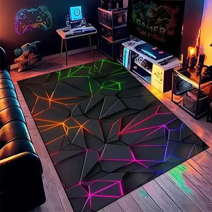 Tapis de Gamer avec contrôleur de jeu sur PC