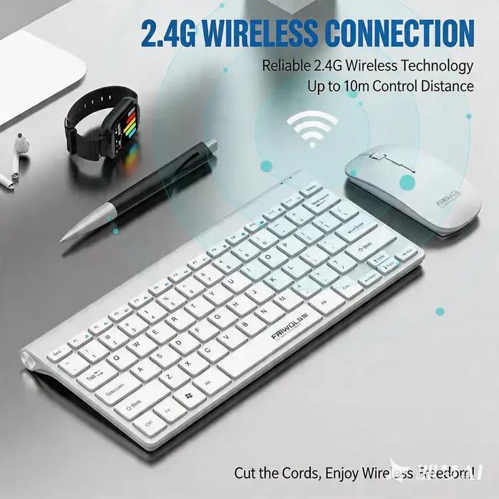 Ensemble clavier et souris sans fil 2.4G WT1100 pour ordinateur portable