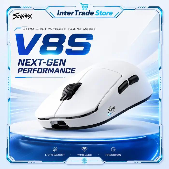 Souris de jeu sans fil Scyrox V8/V8S