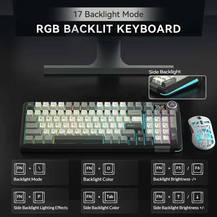 Clavier mécanique SOLAKAKA A99 Pro avec écran LCD