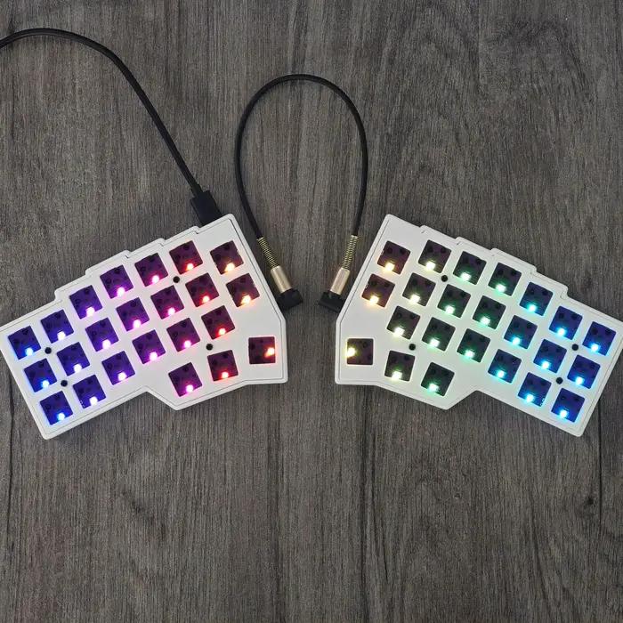 YMDK Corne V4.1 Split 46 touches ergonomie 40% disposition clavier mécanique échangeable à chaud RGB QMK VIAL Programmable