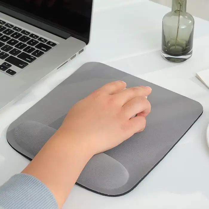 Tapis de souris en mousse à mémoire de forme avec support de poignet confortable pour gamer et travailleurs occasion bureau et domicile